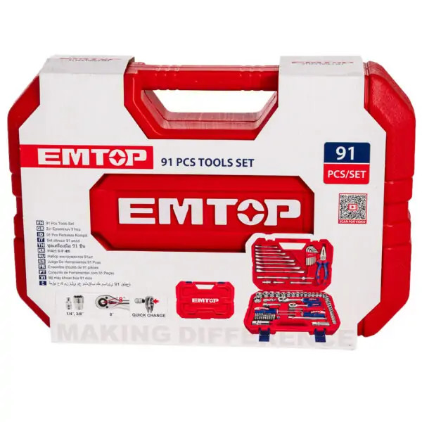 جعبه بکس ۹۱ پارچه EMTOP مدل EHTS00911