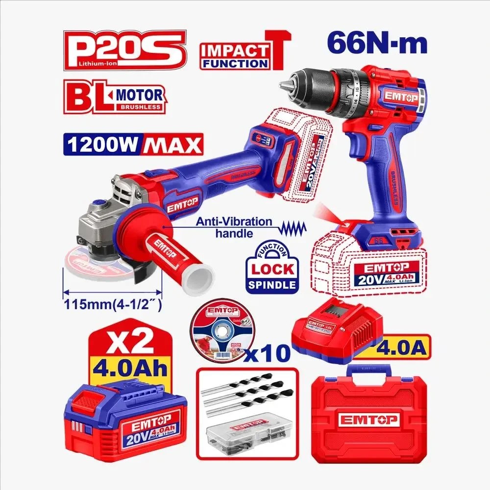 ست دریل و مینی فرز شارژی امتاپ مدل ECKL20256